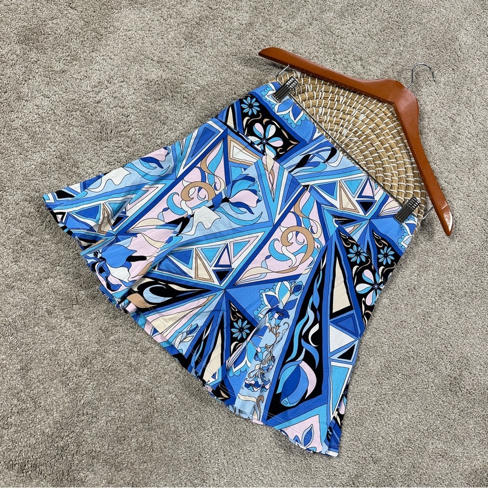 G Lifestyle Women’s Flare Golf Skort Skirt Pull On Abstract Print Multicolor XS